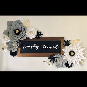 Paper Flower Wall Decoration (Flowers Only)
